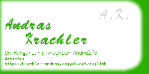 andras krachler business card